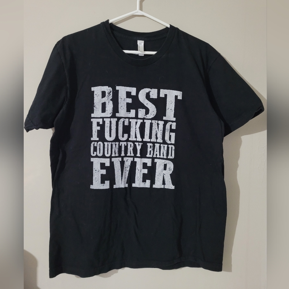 Mens Black Graphic BAND  T-Shirt